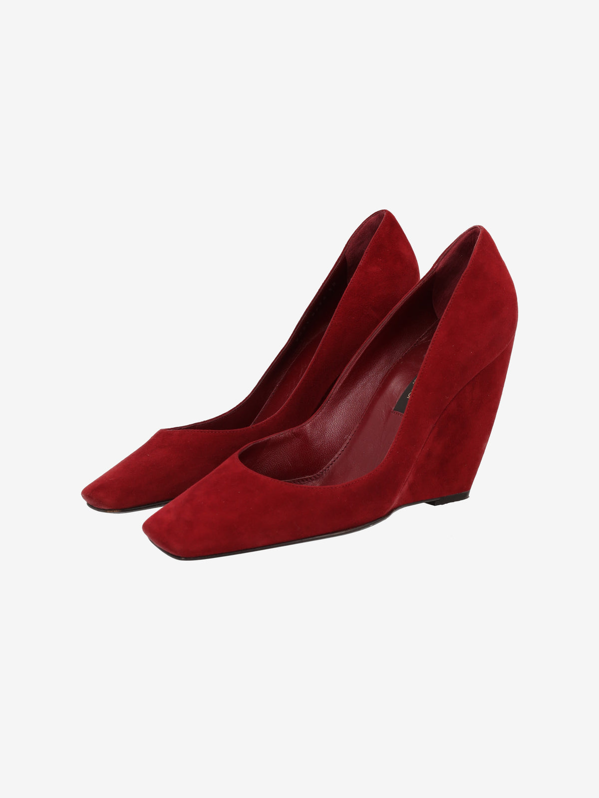 Sergio Rossi Red Suede Wedge Heels W6826.2  Sergio Rossi 