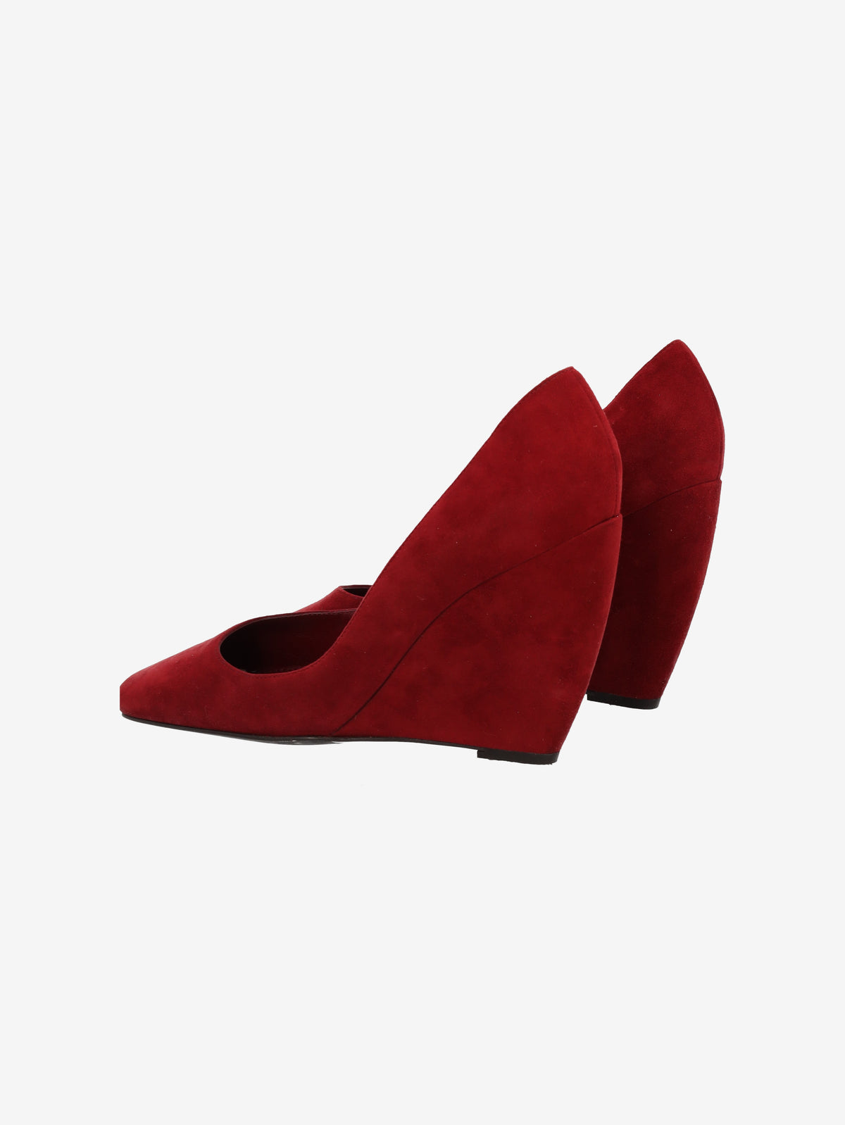 Sergio Rossi Red Suede Wedge Heels W6826.2  Sergio Rossi 