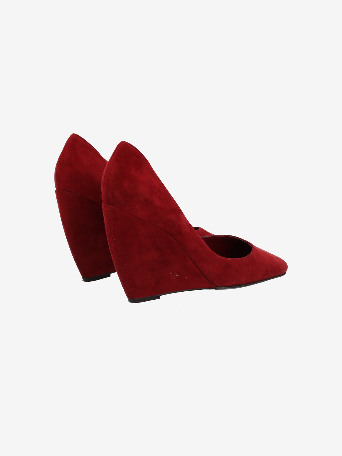 Sergio Rossi Red Suede Wedge Heels W6826.2  Sergio Rossi 