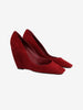 Sergio Rossi Red Suede Wedge Heels W6826.2  Sergio Rossi 