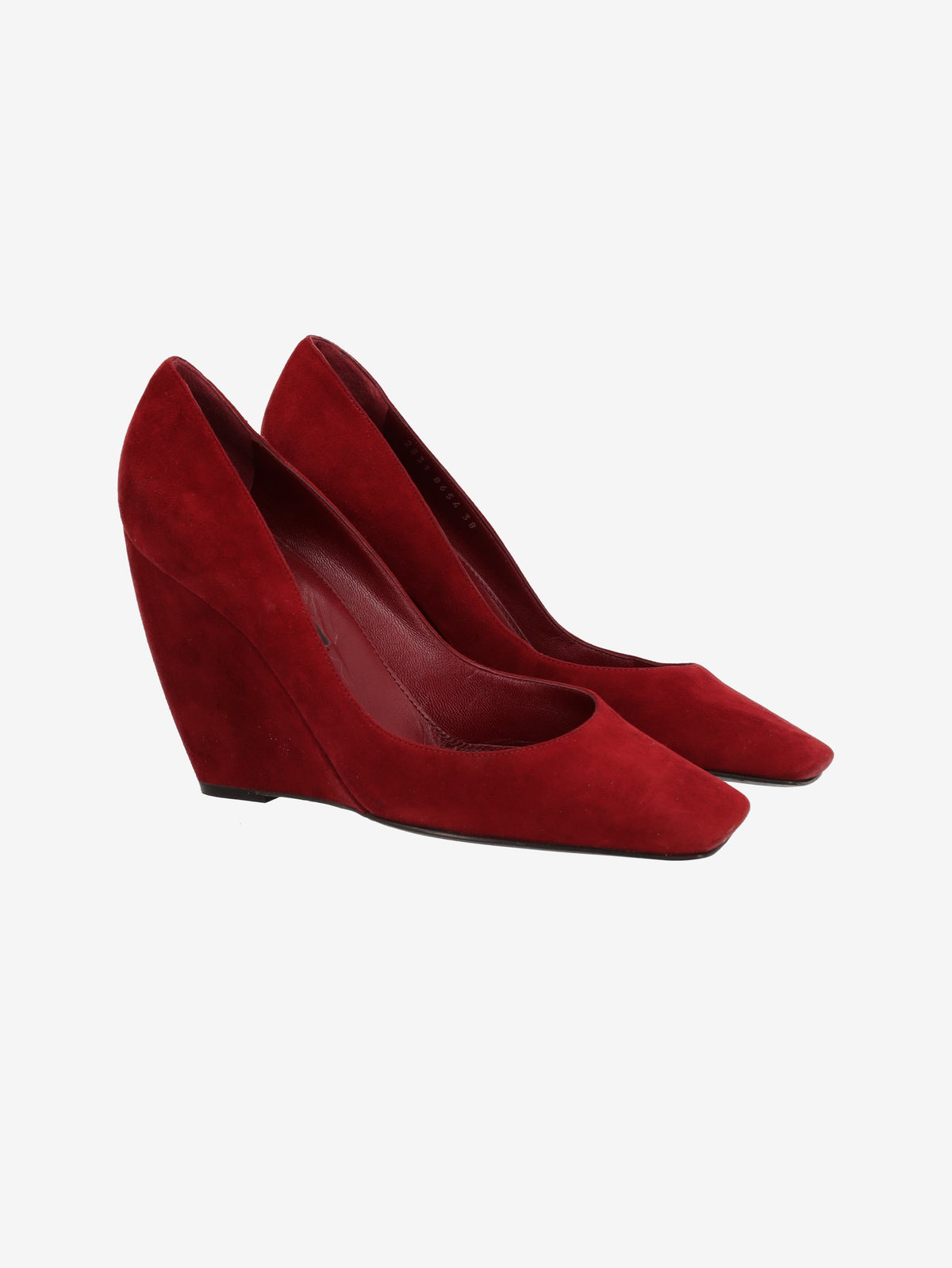 Sergio Rossi Red Suede Wedge Heels W6826.2  Sergio Rossi 