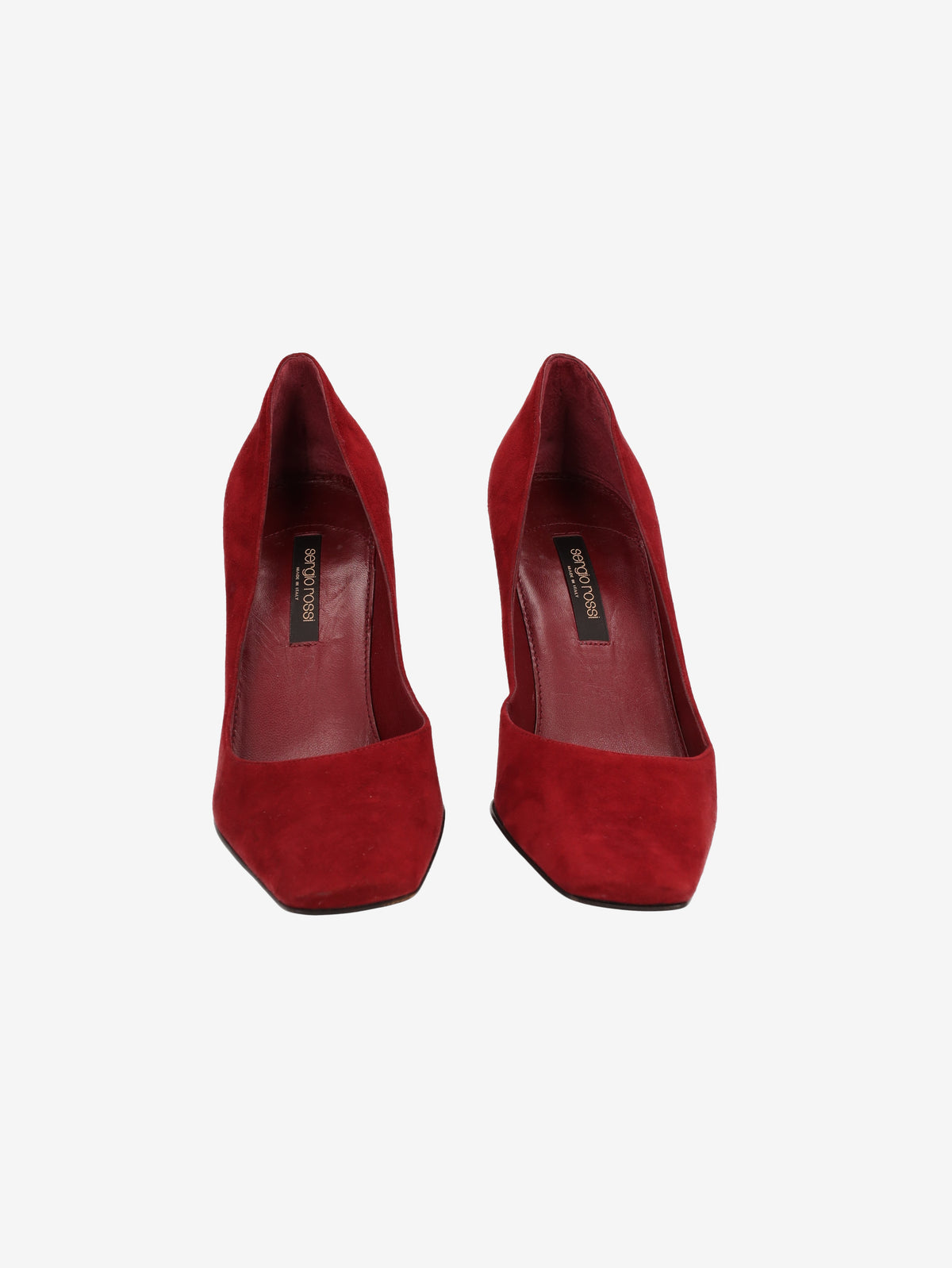 Sergio Rossi Red Suede Wedge Heels W6826.2  Sergio Rossi 