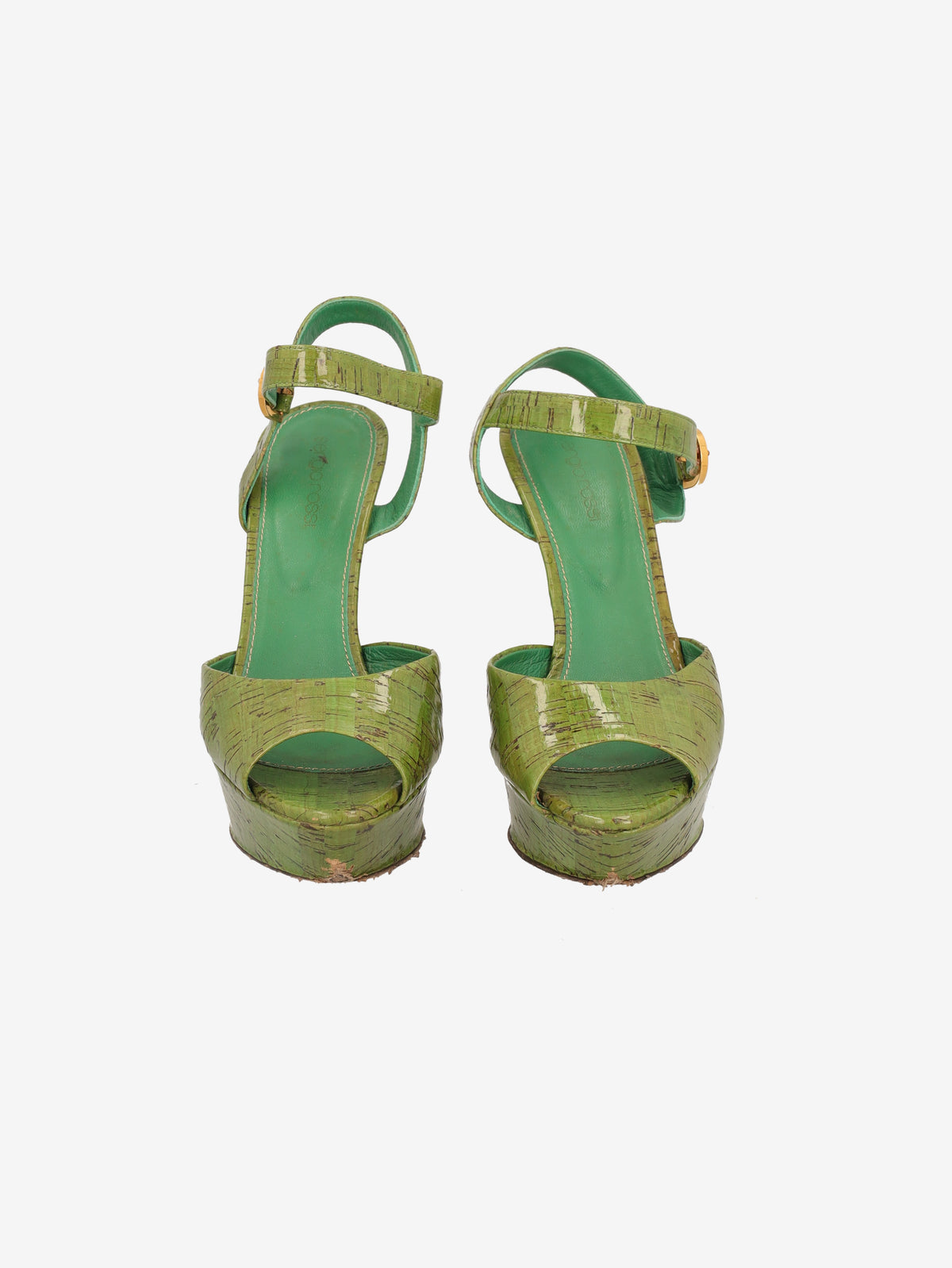 Sergio Rossi Bamboo-Effect Platform Heels W6826.3  Sergio Rossi 