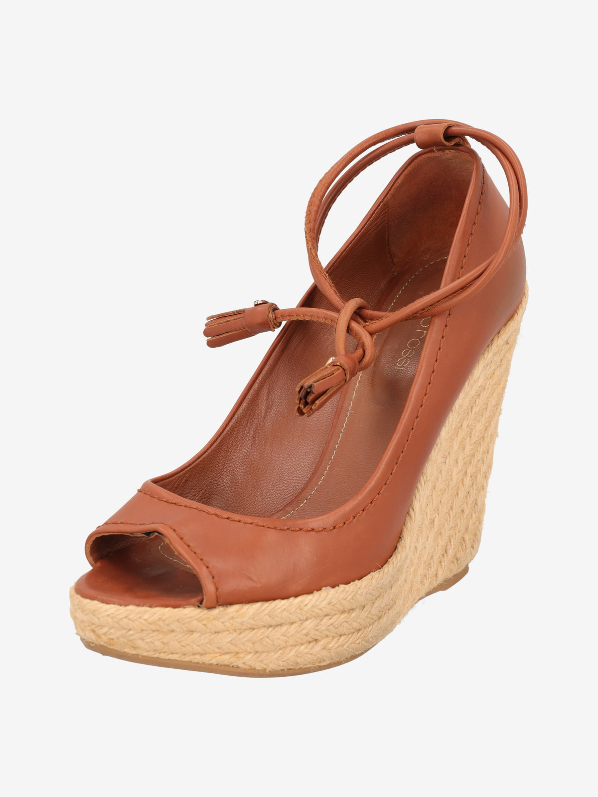 Sergio Rossi Leather Espadrille Wedge Sandals W6826.4  Sergio Rossi 
