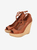 Sergio Rossi Leather Espadrille Wedge Sandals W6826.4  Sergio Rossi 
