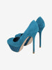 Sergio Rossi Teal Suede Platform Pumps W6826.5  Sergio Rossi 