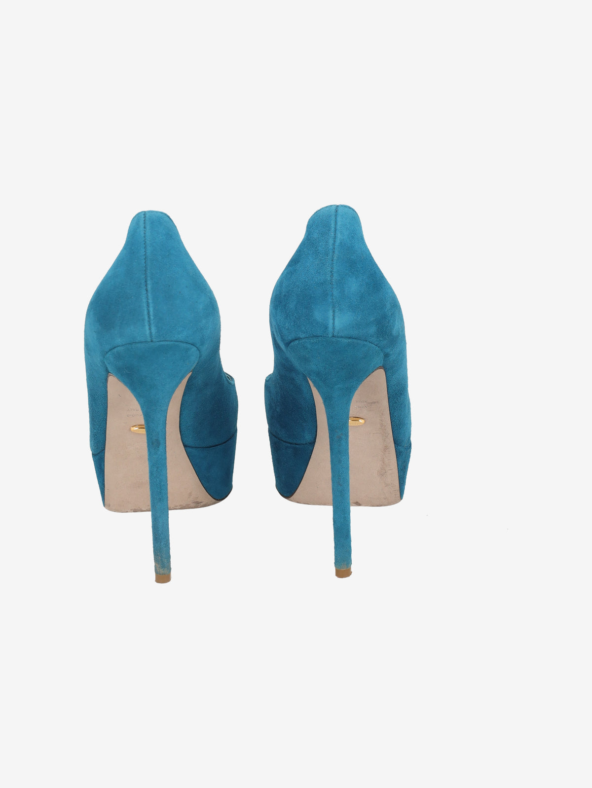 Sergio Rossi Teal Suede Platform Pumps W6826.5  Sergio Rossi 