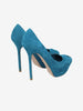 Sergio Rossi Teal Suede Platform Pumps W6826.5  Sergio Rossi 