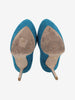 Sergio Rossi Teal Suede Platform Pumps W6826.5  Sergio Rossi 