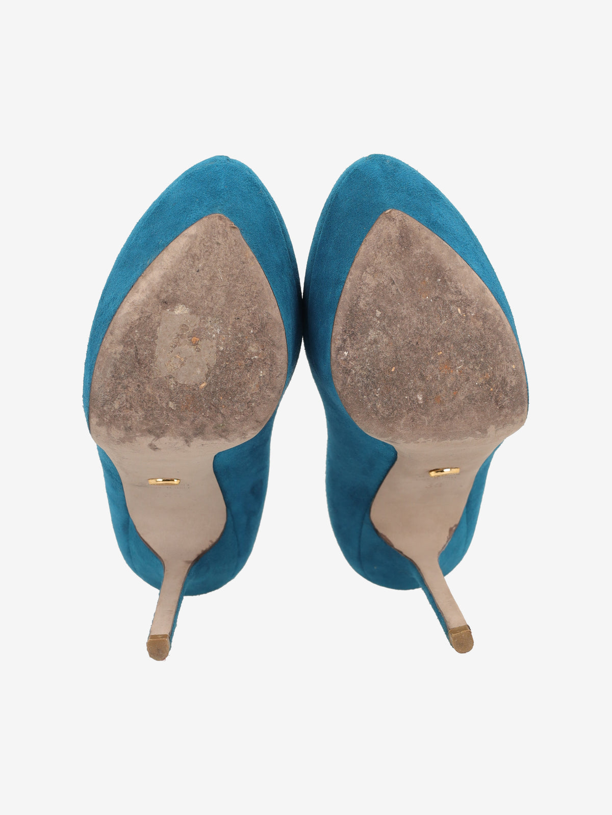 Sergio Rossi Teal Suede Platform Pumps W6826.5  Sergio Rossi 