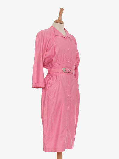 Thierry Mugler Pink Cotton Dress