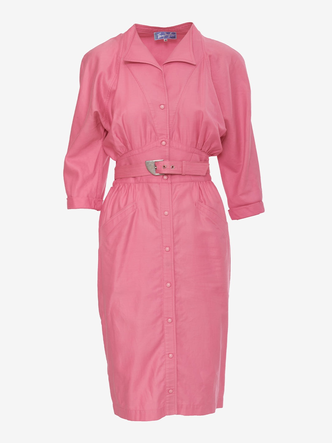 Thierry Mugler Pink Cotton Dress