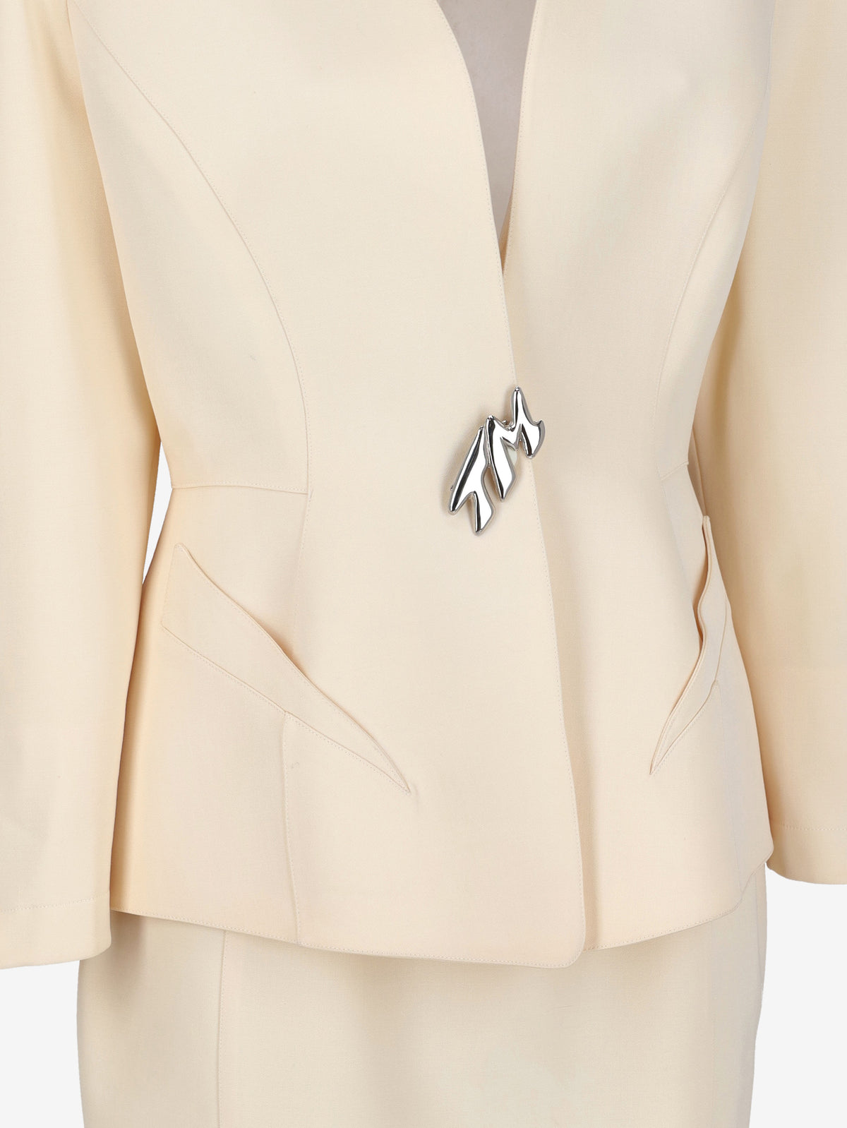 Thierry Mugler Sculptural Tailored Jacket and Pencil Skirt Suit W081026.1  Thierry Mugler 