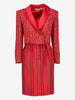 Valentino Boutique Quilted Collar Speckle Design Jacket & Strip Print Skirt Set AR014  Valentino 