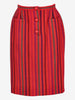 Valentino Boutique Quilted Collar Speckle Design Jacket & Strip Print Skirt Set AR014  Valentino 
