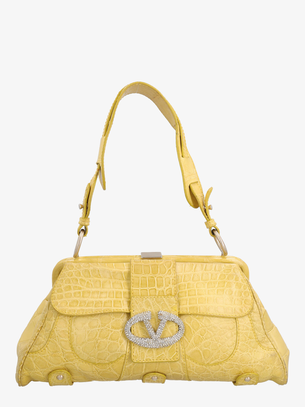 Valentino Shoulder Bag In Yellow Cocco B4625.22  Valentino 