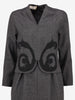 Valentino Wool Midi Dress with Layered-Effect Design CVM24.75.34  Valentino 