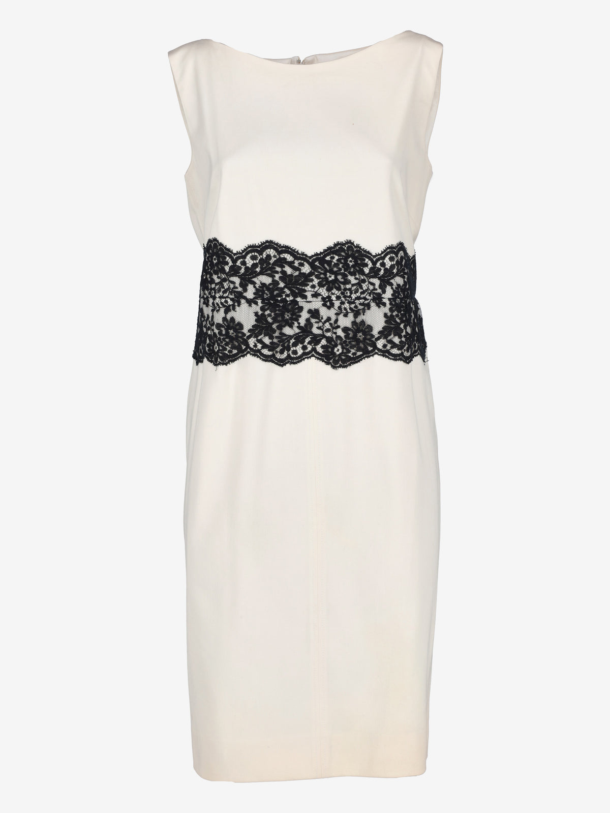 Valentino Sleeveless Midi Dress with Lace Waist Detail CVM26.6.139  Valentino 