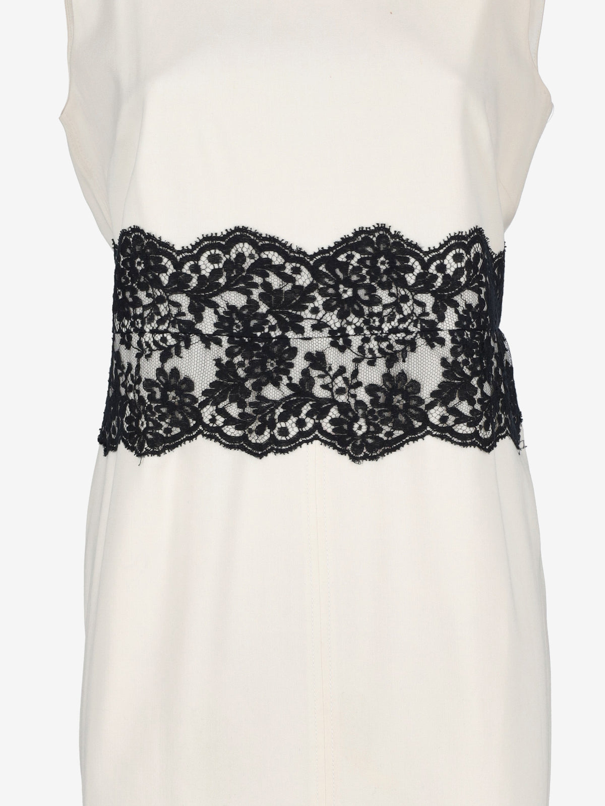 Valentino Sleeveless Midi Dress with Lace Waist Detail CVM26.6.139  Valentino 
