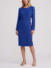 Valentino Vintage Blue Wool Midi Dress with Tortoise Buttons W150926.2  Valentino 