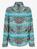 Versace Jeans Vintage Blue Printed Cotton Shirt MR12926.18  Versace 