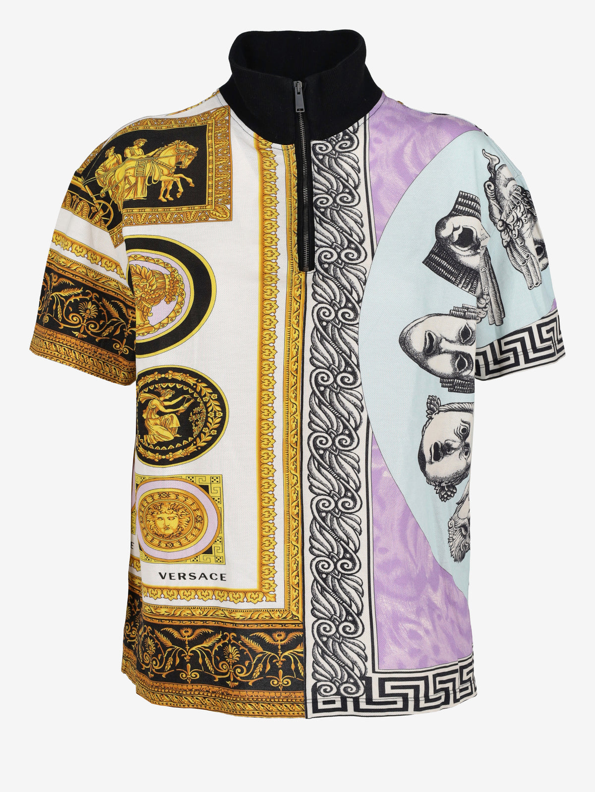 Versace Vintage High-Neck Printed Polo Shirt MR12926.2  Versace 