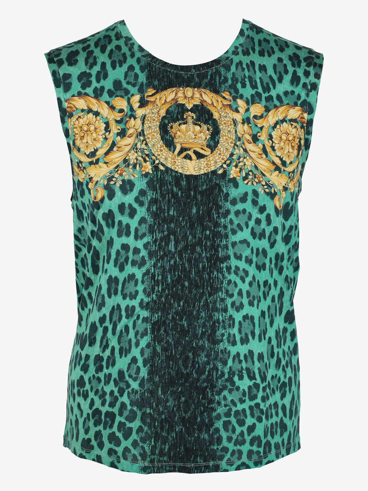Versace Vintage Leopard Baroque Tank Top MR12926.24  Versace 