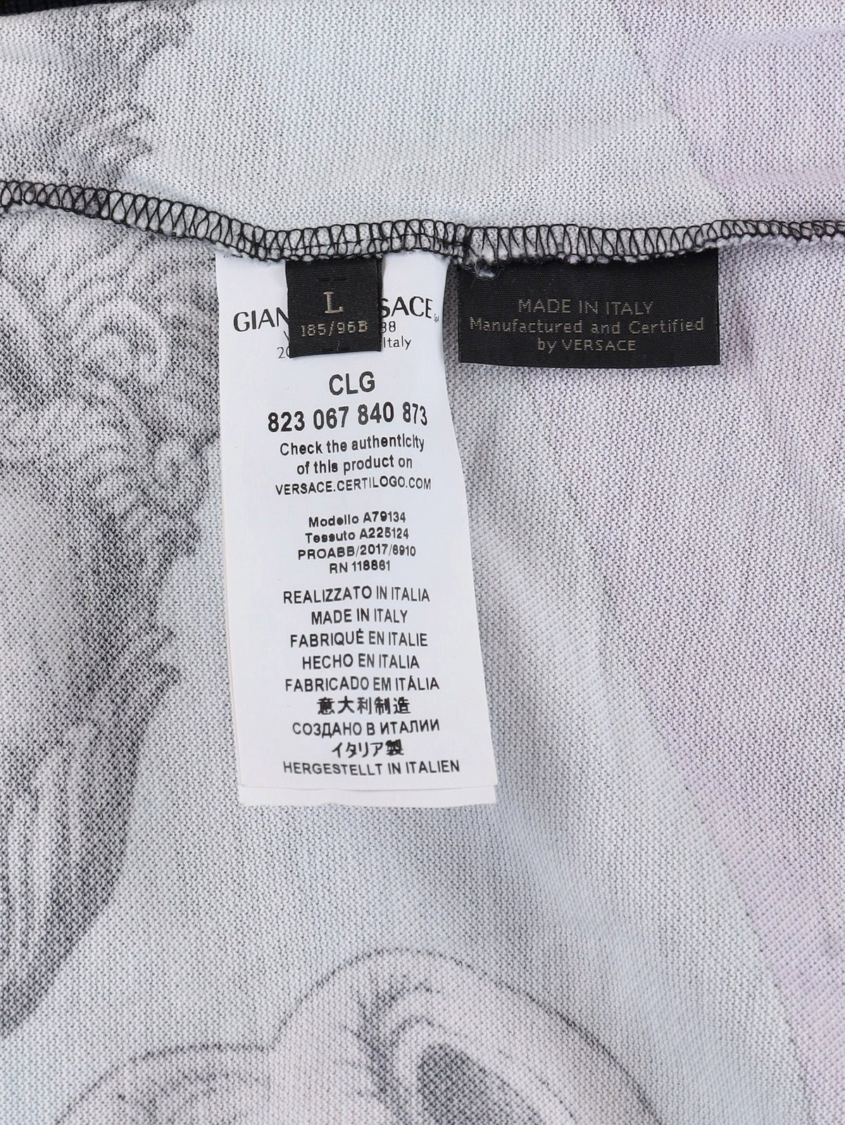 Versace Vintage High-Neck Printed Polo Shirt MR12926.2  Versace 
