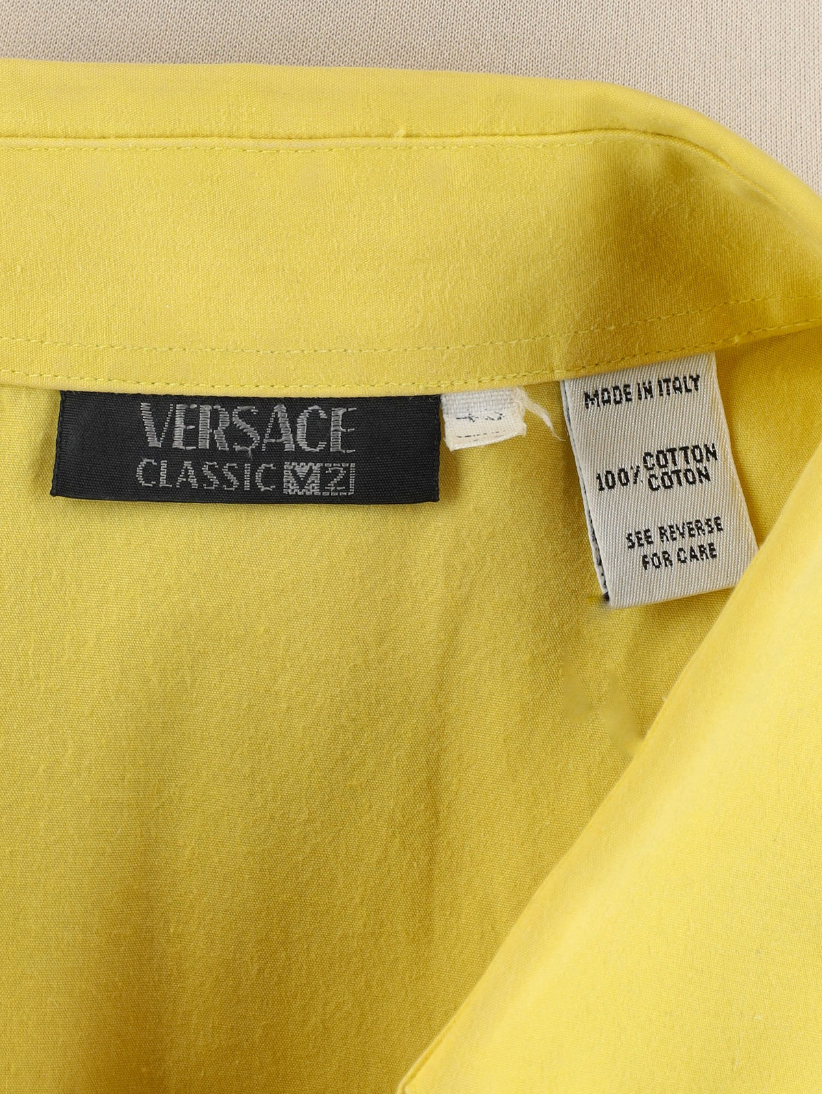 Versace Yellow Cotton Shirt W051026.3  Versace 
