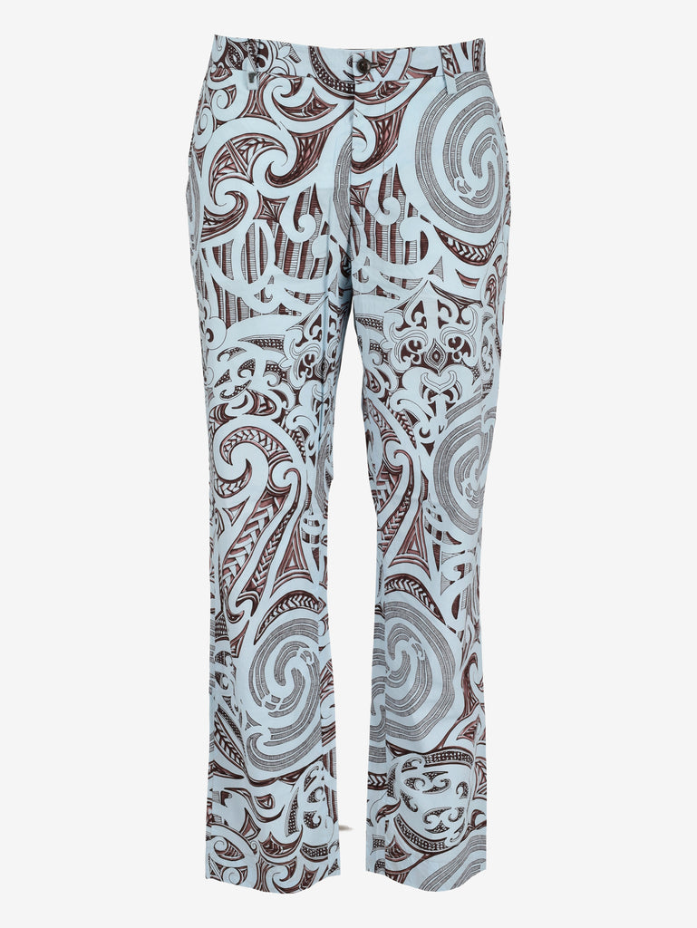Versace Vintage Lightweight Cotton Printed Trousers MR12926.6  Versace Collection 