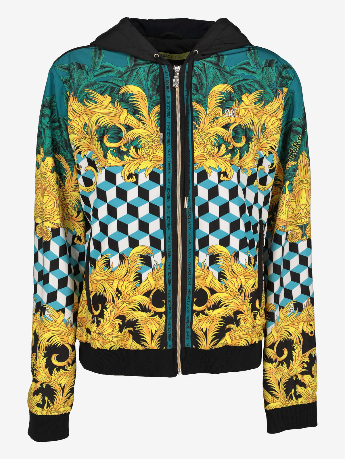 Versace Jeans Vintage Printed Zip-Up Hoodie MR12926.3  Versace Jeans 