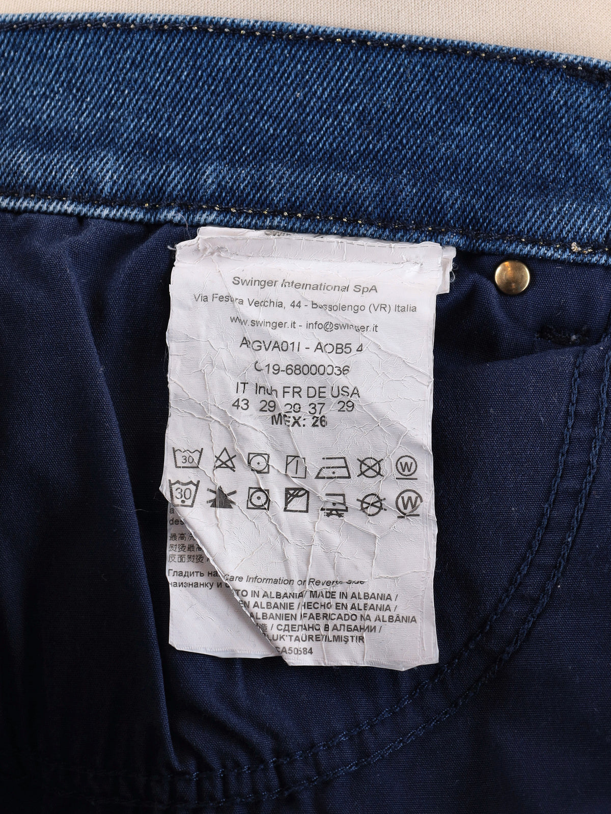 Versace Couture Vintage Blue Slim-Fit Jeans MR12926.28  Versace Jeans Couture 