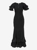 Vintage ruffle taffetà dress - '36s AR003  Vintage 