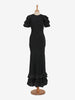 Vintage ruffle taffetà dress - '36s AR003  Vintage 