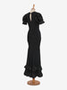 Vintage ruffle taffetà dress - '36s AR003  Vintage 