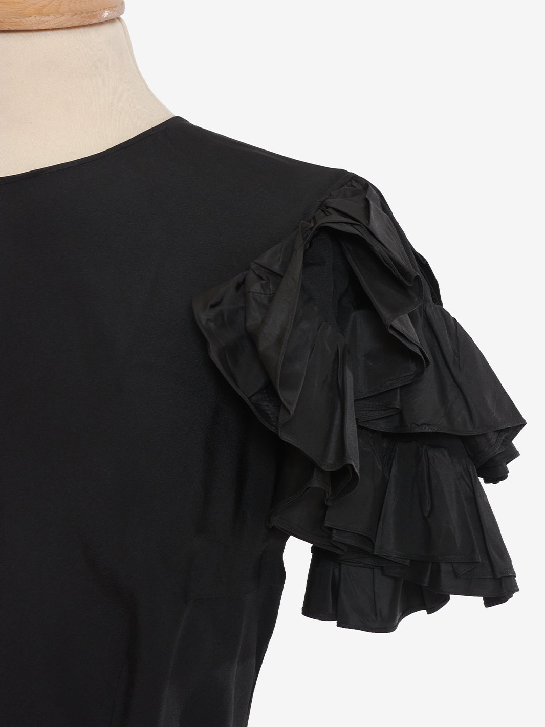 Vintage ruffle taffetà dress - '36s AR003  Vintage 