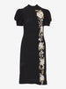 Vintage dress with white beaded embroidery and vertical flower - '40s AR006  Vintage 