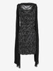 Structured Cocktail Dress with Textured Embroidery and Chiffon Stole AR072  Vintage 