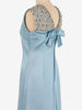 Satin Dress With Embroidered Beaded Flowers - 60s AR096  Vintage 