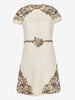 Vintage Couture Mini Dress with 3D Floral Embroidery AR120  Vintage 