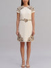 Vintage Couture Mini Dress with 3D Floral Embroidery AR120  Vintage 