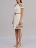 Vintage Couture Mini Dress with 3D Floral Embroidery AR120  Vintage 