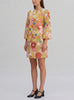 1960s Flower Power Vintage Mini Dress with 3D Floral Embroidery AR129  Vintage 