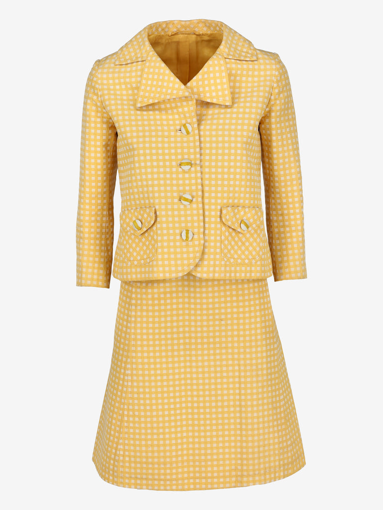 Vintage Gingham Tailored Suit AR130  Vintage 