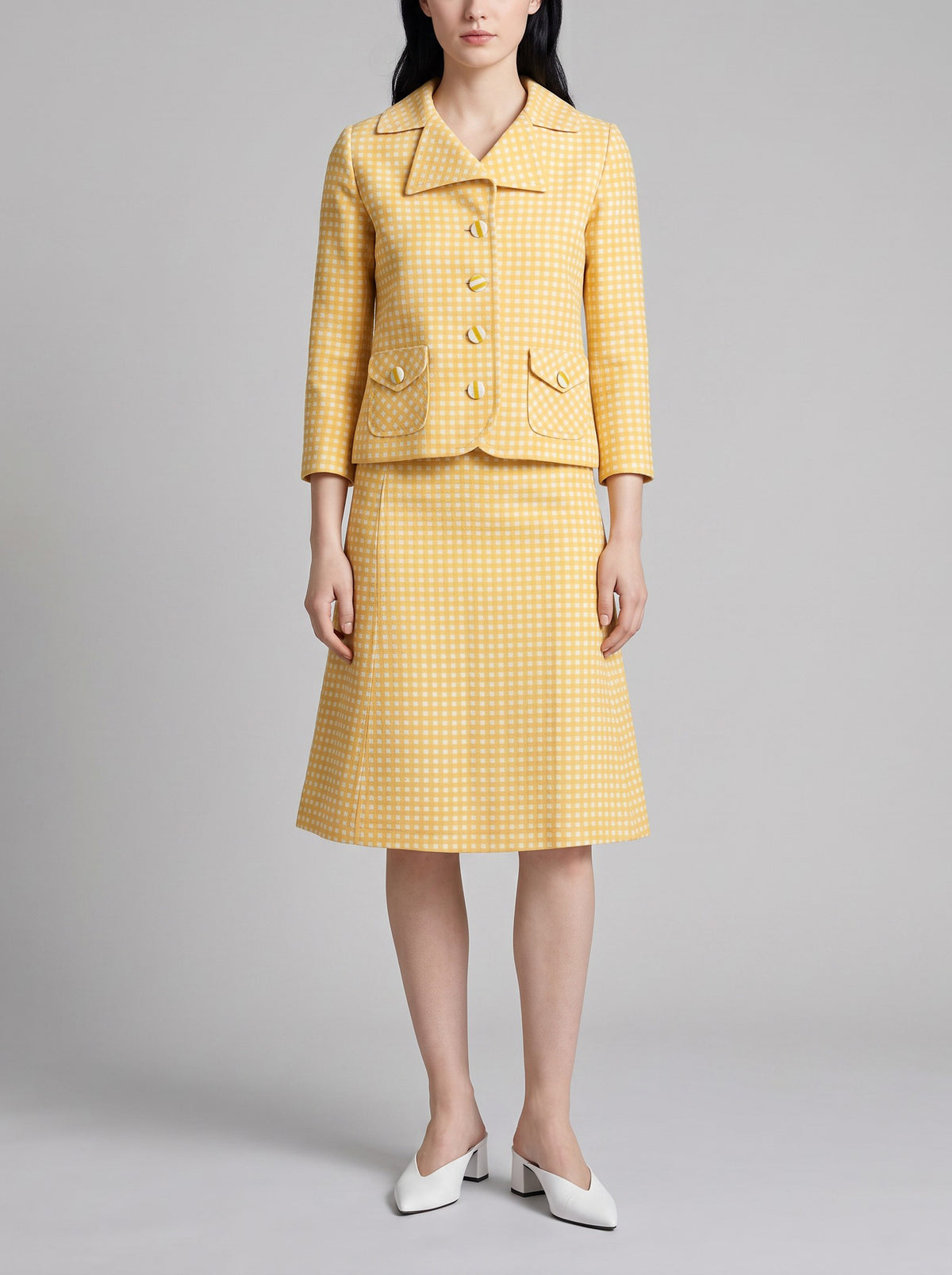 Vintage Gingham Tailored Suit AR130  Vintage 