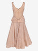 Vintage Blush Pink Floral Lace Evening Gown with Rhinestone Buckle - 1950s AR135  Vintage 