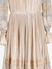 Edwardian Revival Pleated Maxi Dress AR138  Vintage 