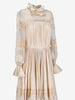 Edwardian Revival Pleated Maxi Dress AR138  Vintage 