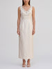 Vintage Ivory Silk Evening Dress with Embroidered Bodice AR153  Vintage 