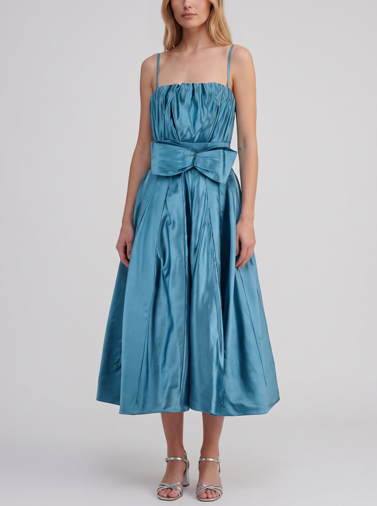 Vintage Silk Dress With Waist Bow - 50s AR156  Vintage 